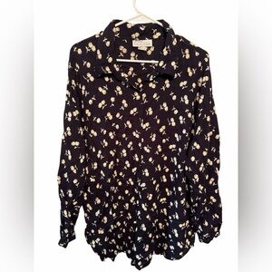 Jeri Marque Vintage Button Down Shirt Women's‎ Cherry Print 2XL